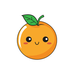 
Cute Orange Fruit Cartoon Character Design 