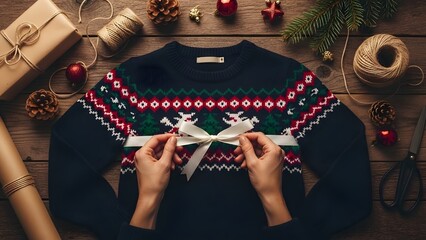Crafting a festive sweater