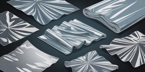 Metallic Plastic Sheet Abstract Background.