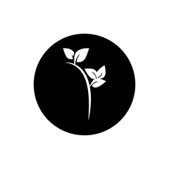 Icon vectors illustration stem and leaf symbol design