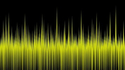 Abstract sound wave visualization on a dark background.