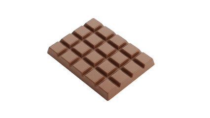 Milk chocolate bar isolated PNG, delicious sweet treat with breakable squares on transparent background, confectionery dessert for snack