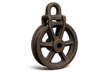 Vintage Pulley System, Metal Texture, and transparent background image