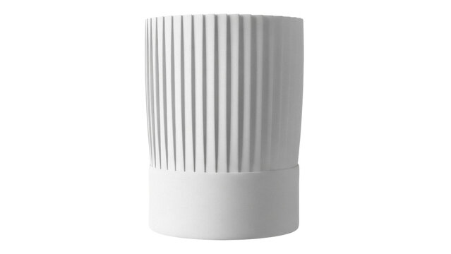 Chef s hat PNG isolated on transparent background, classic pleated toque for culinary professionals and restaurant industry use