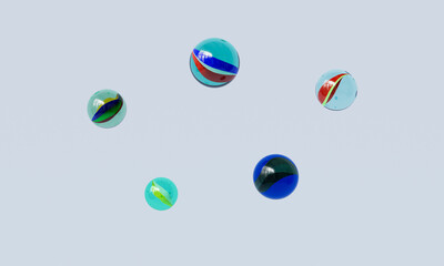 컬러풀 유리 구슬 Colorful Glass Marbles