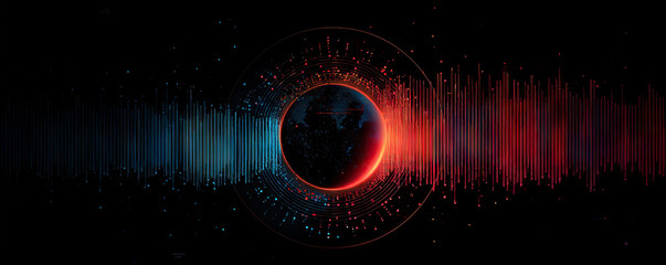 Digital background for tech, AI, data, audio, graphics, etc.