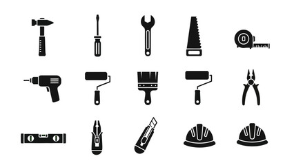 Fototapeta premium Collection of various hand and power tools for construction and DIY projects