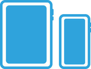 携帯電話とタブレット端末のフラットアイコンセット
