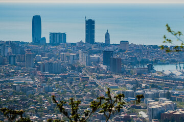 Obraz premium Batumi Skyline Panorama — Modern Architecture and Black Sea View