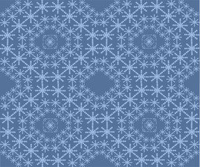 seamless damask pattern in blue 
