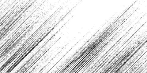 Obraz premium Grunge halftone gradient background. Faded grit noise texture. White and black sand wallpaper. Retro pixelated backdrop.vector. eps 10