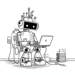 AIロボット。アンドロイド、サイボーグ。ファンタジー。SF