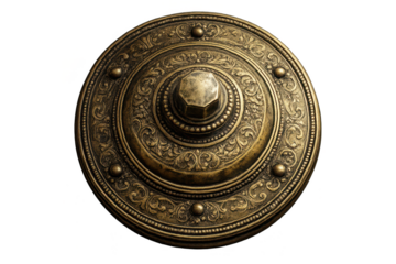 Detailed Shield with Ornamentation on a transparent background image