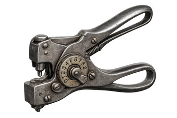 Obraz premium Antique Punch Pliers Tool isolated on transparent background image shot