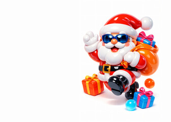 Santa Claus with Christmas gifts  wallpaper new year festival 