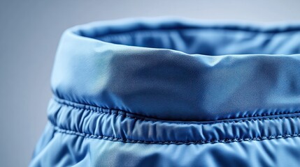 Close-up of a light blue fabric collar