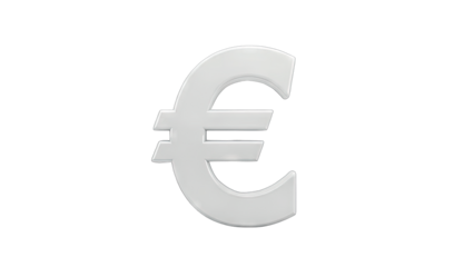 Euro Symbol Isolated on White Background