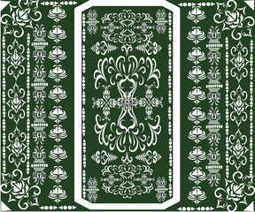 green floral background