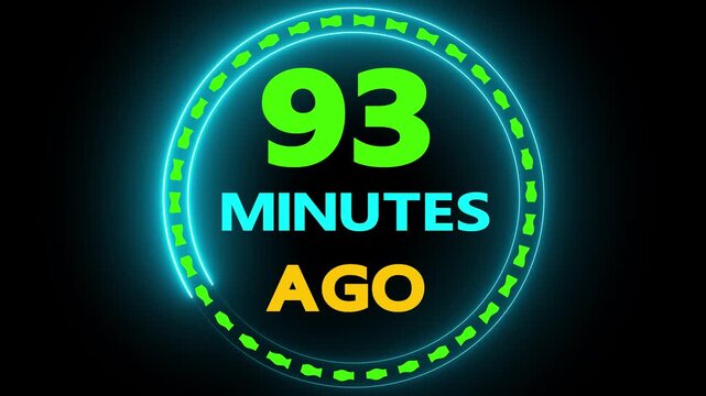 93 minutes ago timer animation motion