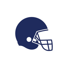 Dark Blue American Football Helmet Icon Graphic.