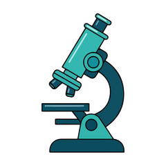 Detailed Illustration of a Scientific Microscope for Research.
