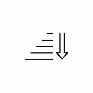 list alignment bottom left icon sign vector