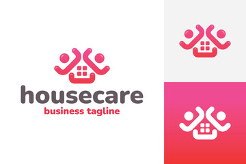 happy home care logo vector