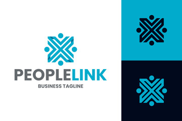people link logo vector