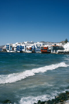 Little Venice on Mykonos island, Greece