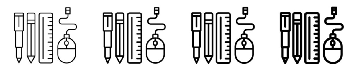Tool Icon Set Different Style Collection