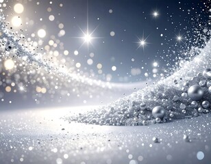 An ethereal image showcasing abstract light and shimmering spheres floating and glistening against a soft, gradient background