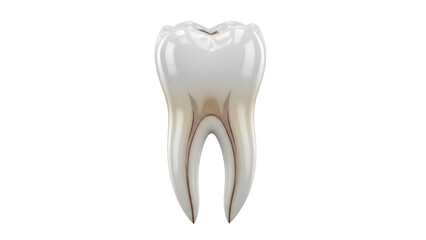 Realistic molar tooth isolated PNG, dental anatomy model for educational and medical use on transparent background © Petra