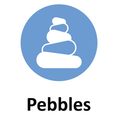 Pebbles Vector icon which can easily modify or edit