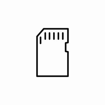 micro sd memory card icon sign vector