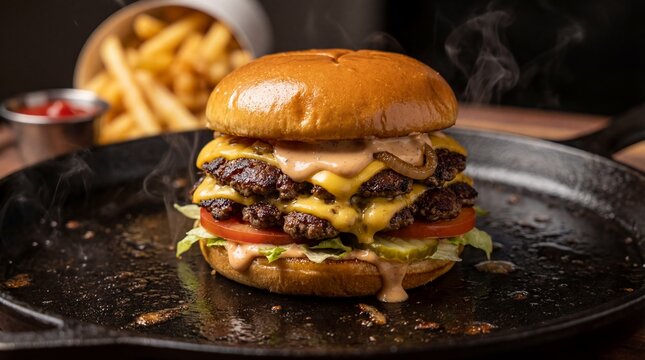 Double Smash Burger Stack