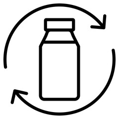 Plastic recycling icon