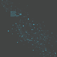 Neural Grid Futuristic Data Connections. Vector background