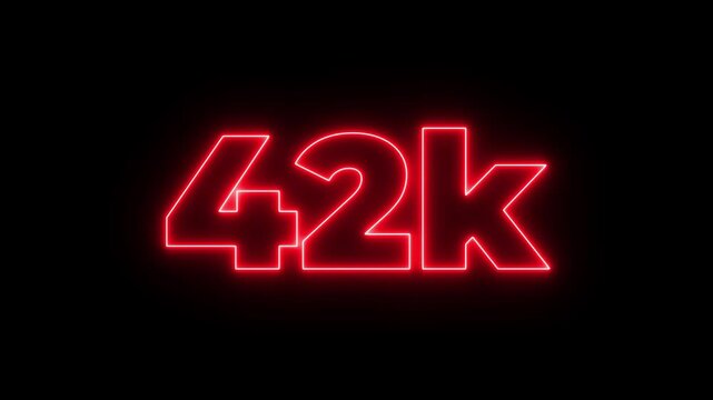 50K.Congratulations. subscribers. neon number. Alpha channel animation in Easy to put into any video. neon 50k Follower neon Text And Firework Animation ...