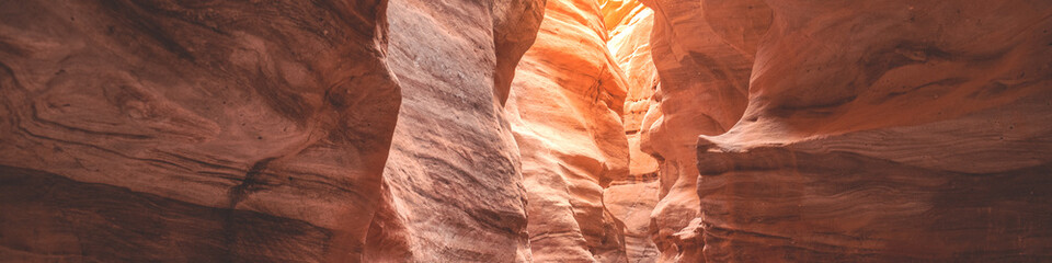 Desert nature landscape. Sandstone texture. Red Canyon in the Negev Desert near Eilat in Israel
