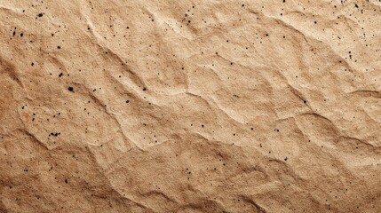 Fototapeta premium Aged kraft paper surface with creases, coffee stains, and rustic character