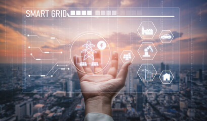 Smart grid system integrating renewable energy sources, energy storage, smart inverters, and demand...