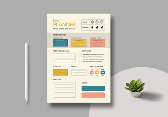 Daily Planner Template Layout