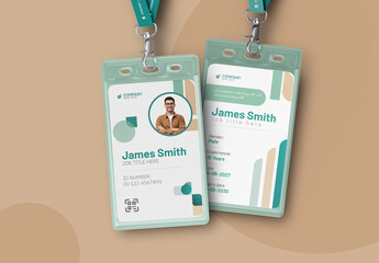 Modern Corporate ID Card Template
