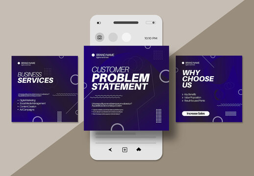 Social Media Post Template Layout