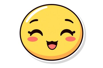 Fototapeta premium Generative AI Happy Emoji with Bright Facial Expression and Playful Design