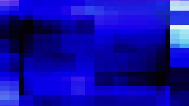 Dynamic pixel glitch transition combining seamless blocky digital interface distortion for fast modern video cuts