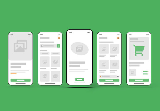 Clean Mobile App UI Kit Template Design