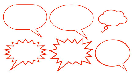 set of speech bubbles