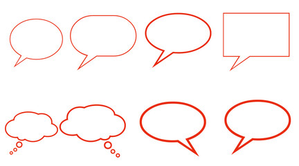 set of speech bubbles