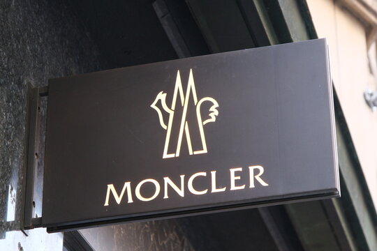 Luzern,Switzerland-Sep.30th 2025: MONCLER brand logo store sign